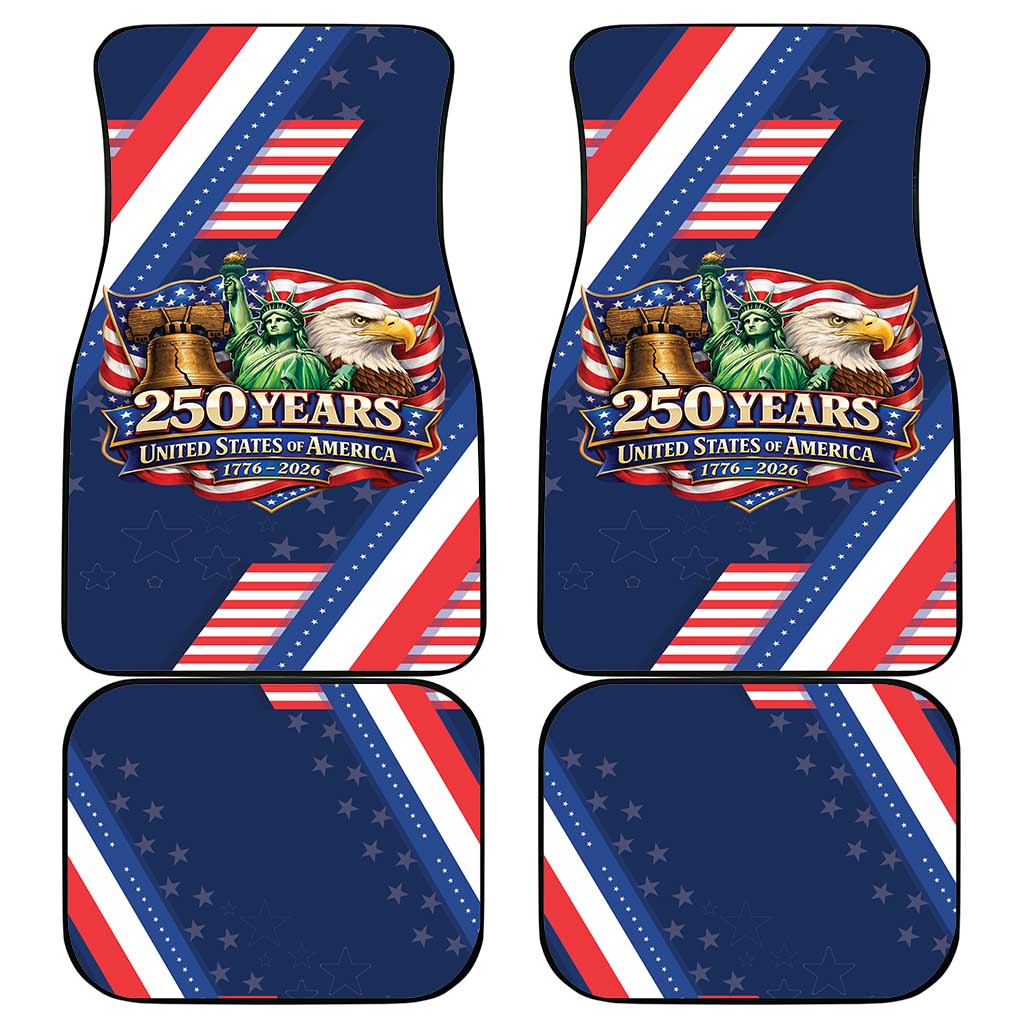 America 250th Anniversary Car Mats USA 1776-2026 Patriotic Eagle