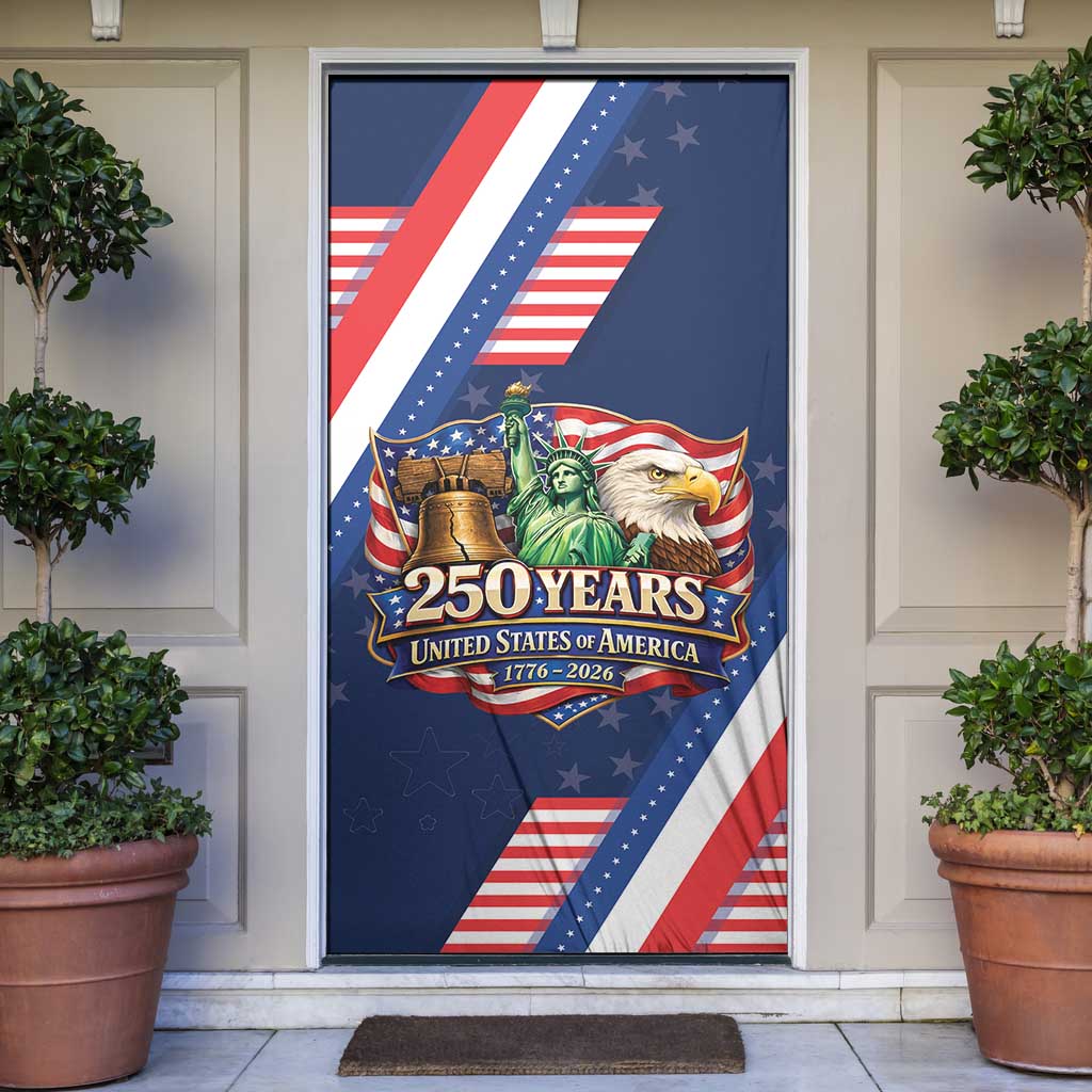 America 250th Anniversary Door Cover USA 1776-2026 Patriotic Eagle