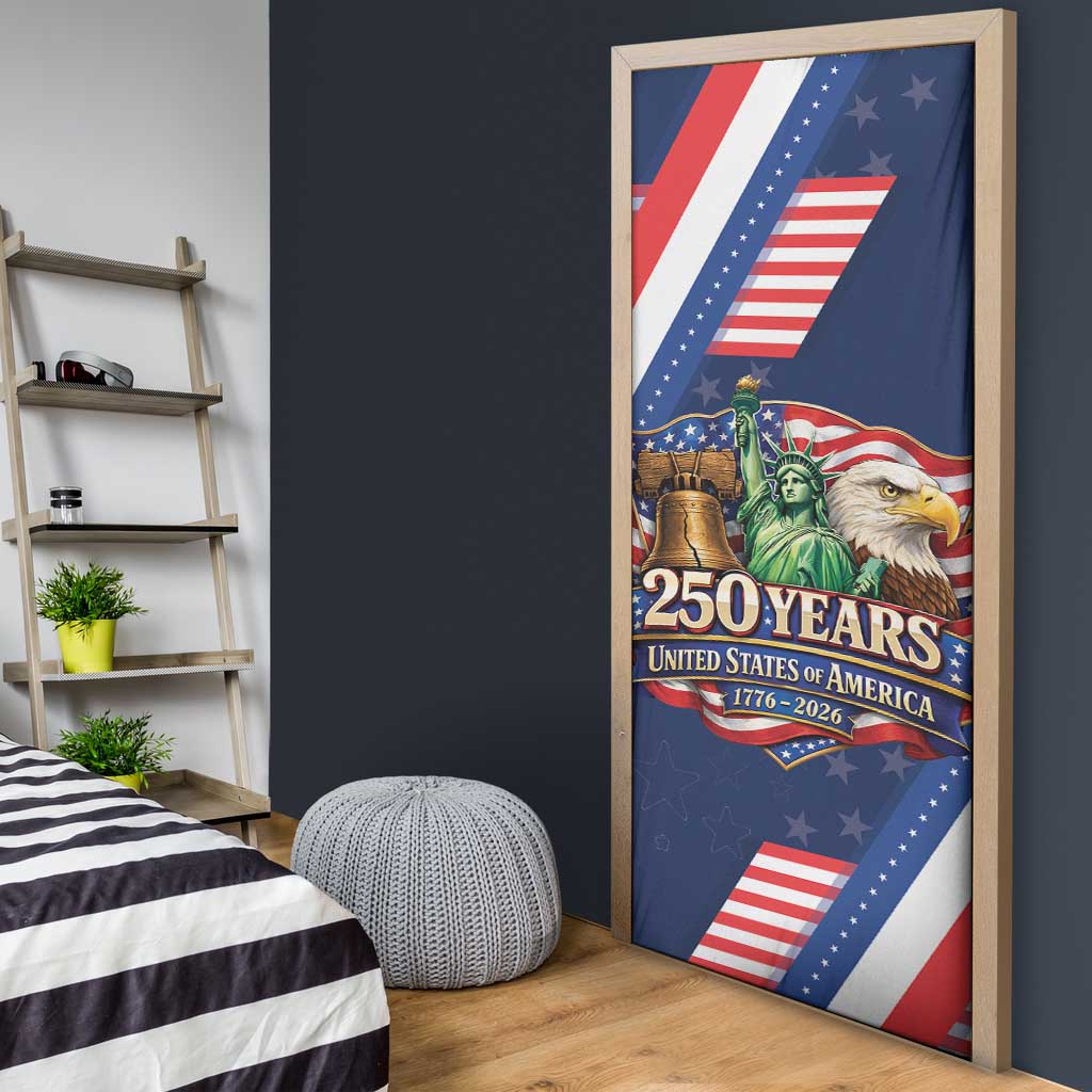 America 250th Anniversary Door Cover USA 1776-2026 Patriotic Eagle