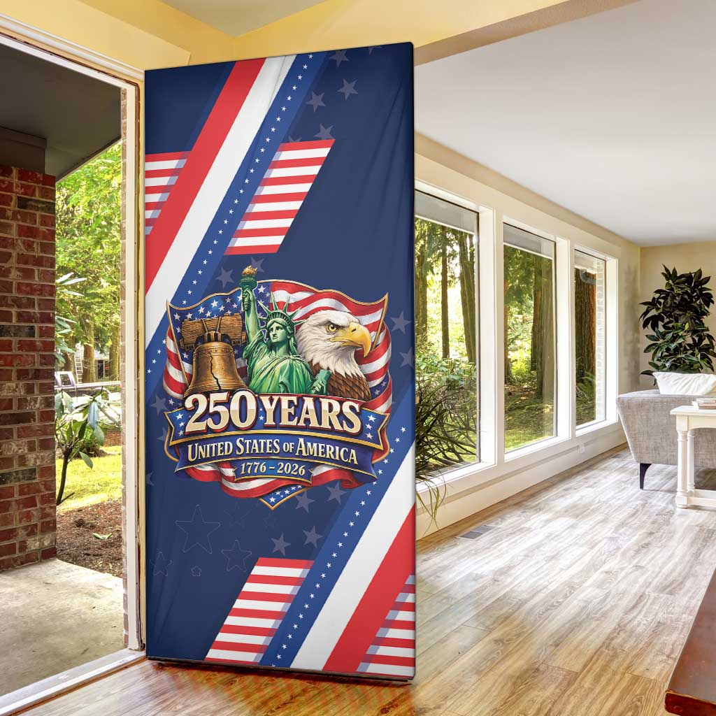 America 250th Anniversary Door Cover USA 1776-2026 Patriotic Eagle