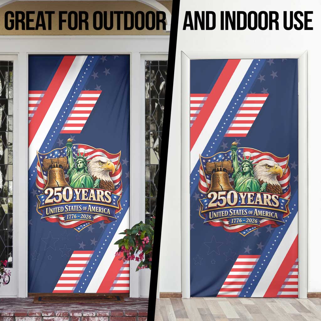 America 250th Anniversary Door Cover USA 1776-2026 Patriotic Eagle