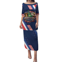 America 250th Anniversary Family Matching Puletasi and Hawaiian Shirt USA 1776-2026 Patriotic Eagle