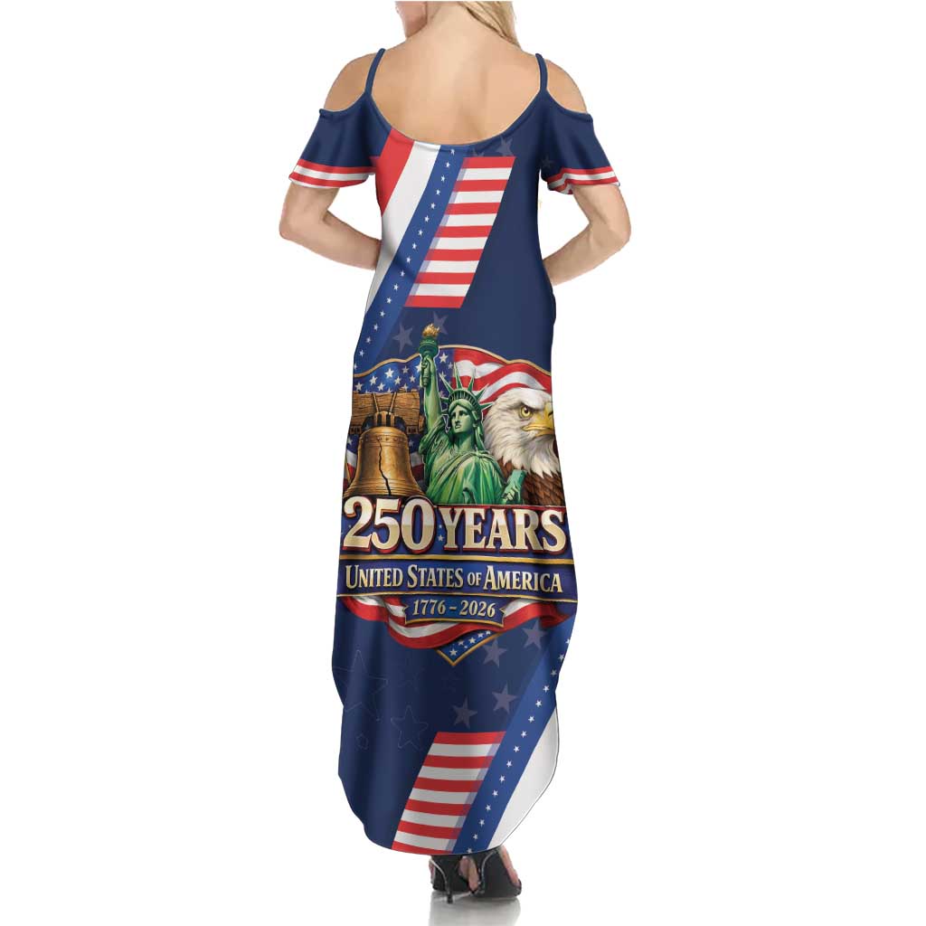 America 250th Anniversary Family Matching Summer Maxi Dress and Hawaiian Shirt USA 1776-2026 Patriotic Eagle