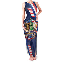 America 250th Anniversary Family Matching Tank Maxi Dress and Hawaiian Shirt USA 1776-2026 Patriotic Eagle