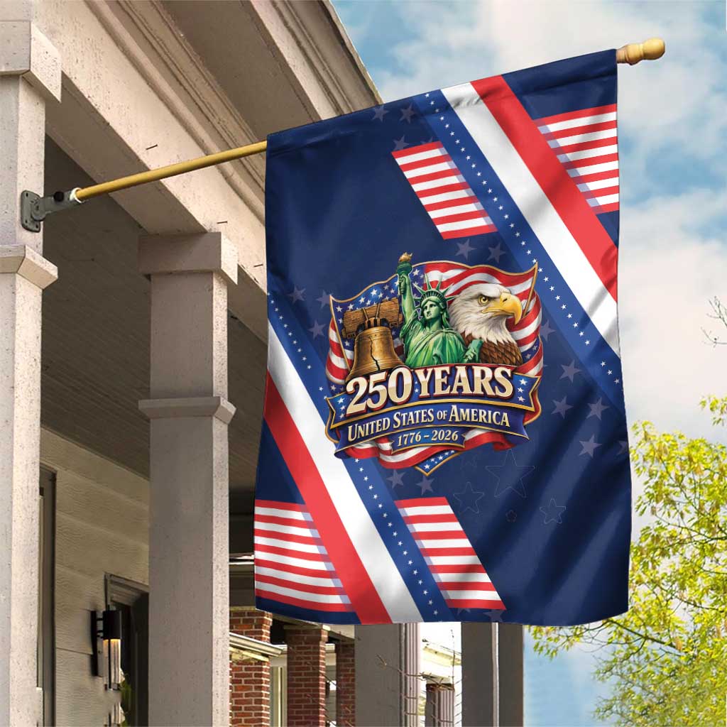 America 250th Anniversary Garden Flag USA 1776-2026 Patriotic Eagle