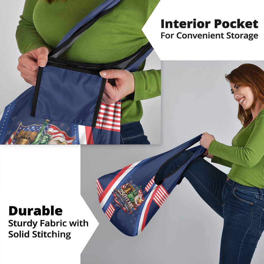 America 250th Anniversary Grocery Bag USA 1776-2026 Patriotic Eagle