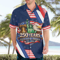 America 250th Anniversary Hawaiian Shirt USA 1776-2026 Patriotic Eagle