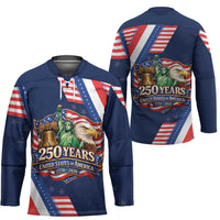 America 250th Anniversary Hockey Jersey USA 1776-2026 Patriotic Eagle