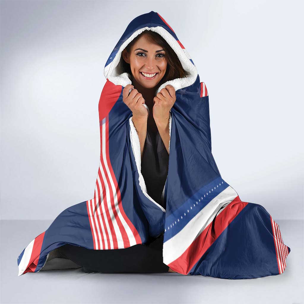 America 250th Anniversary Hooded Blanket USA 1776-2026 Patriotic Eagle