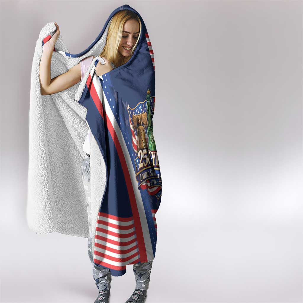 America 250th Anniversary Hooded Blanket USA 1776-2026 Patriotic Eagle