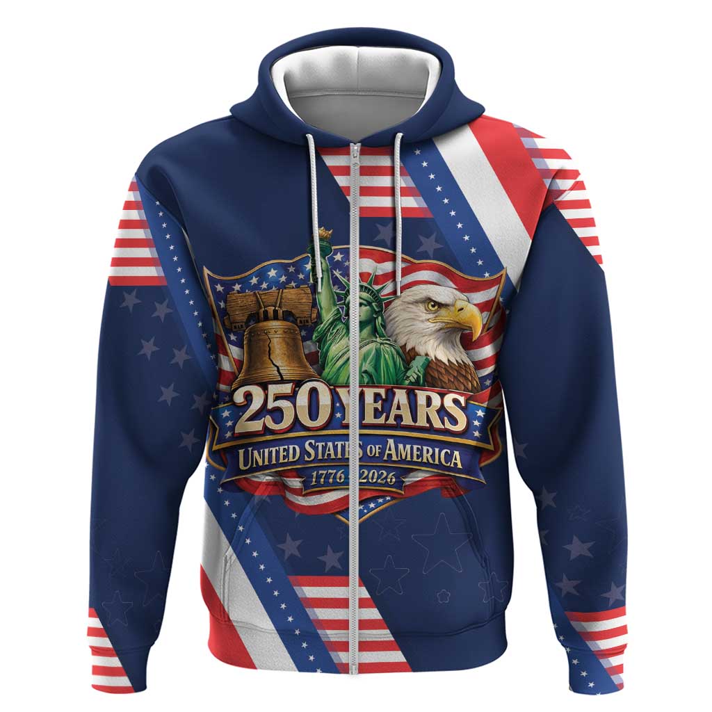 America 250th Anniversary Hoodie USA 1776-2026 Patriotic Eagle