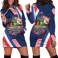 America 250th Anniversary Hoodie Dress USA 1776-2026 Patriotic Eagle