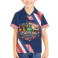 America 250th Anniversary Kid Hawaiian Shirt USA 1776-2026 Patriotic Eagle