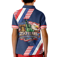 America 250th Anniversary Kid Polo Shirt USA 1776-2026 Patriotic Eagle
