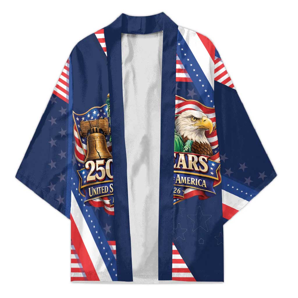 America 250th Anniversary Kimono USA 1776-2026 Patriotic Eagle