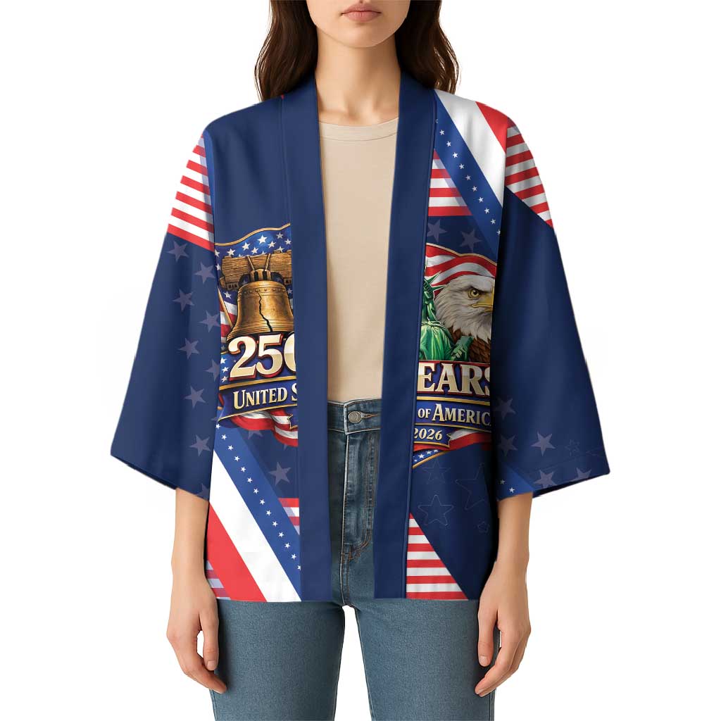 America 250th Anniversary Kimono USA 1776-2026 Patriotic Eagle