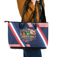 America 250th Anniversary Leather Tote Bag USA 1776-2026 Patriotic Eagle