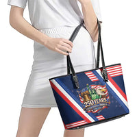 America 250th Anniversary Leather Tote Bag USA 1776-2026 Patriotic Eagle