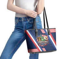 America 250th Anniversary Leather Tote Bag USA 1776-2026 Patriotic Eagle