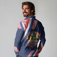 America 250th Anniversary Long Sleeve Polo Shirt USA 1776-2026 Patriotic Eagle