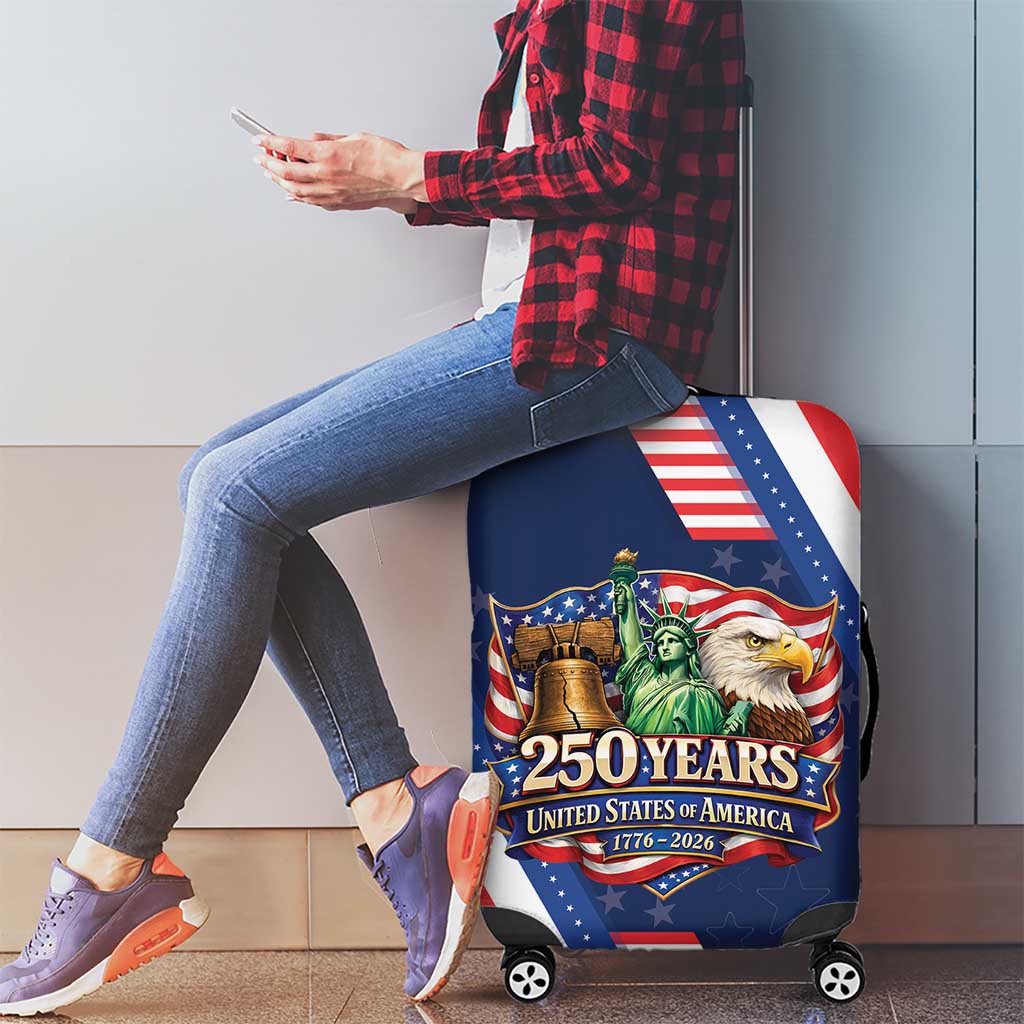 America 250th Anniversary Luggage Cover USA 1776-2026 Patriotic Eagle