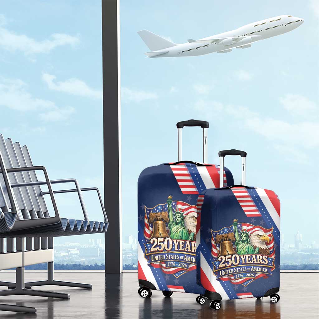 America 250th Anniversary Luggage Cover USA 1776-2026 Patriotic Eagle
