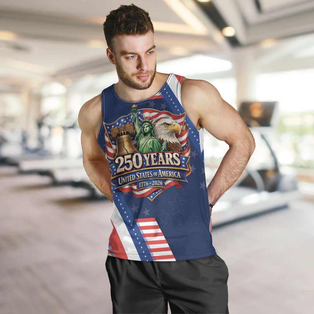 America 250th Anniversary Men Tank Top USA 1776-2026 Patriotic Eagle