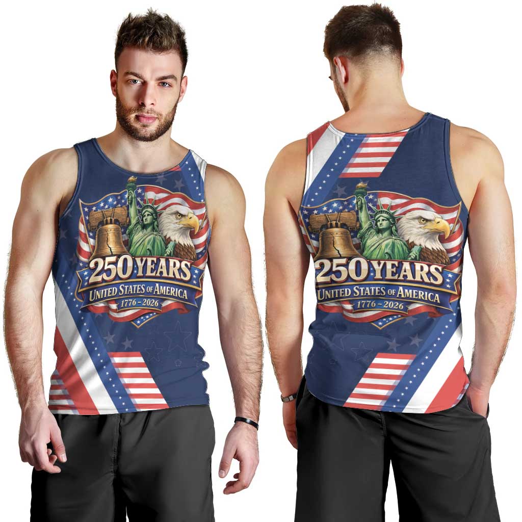 America 250th Anniversary Men Tank Top USA 1776-2026 Patriotic Eagle