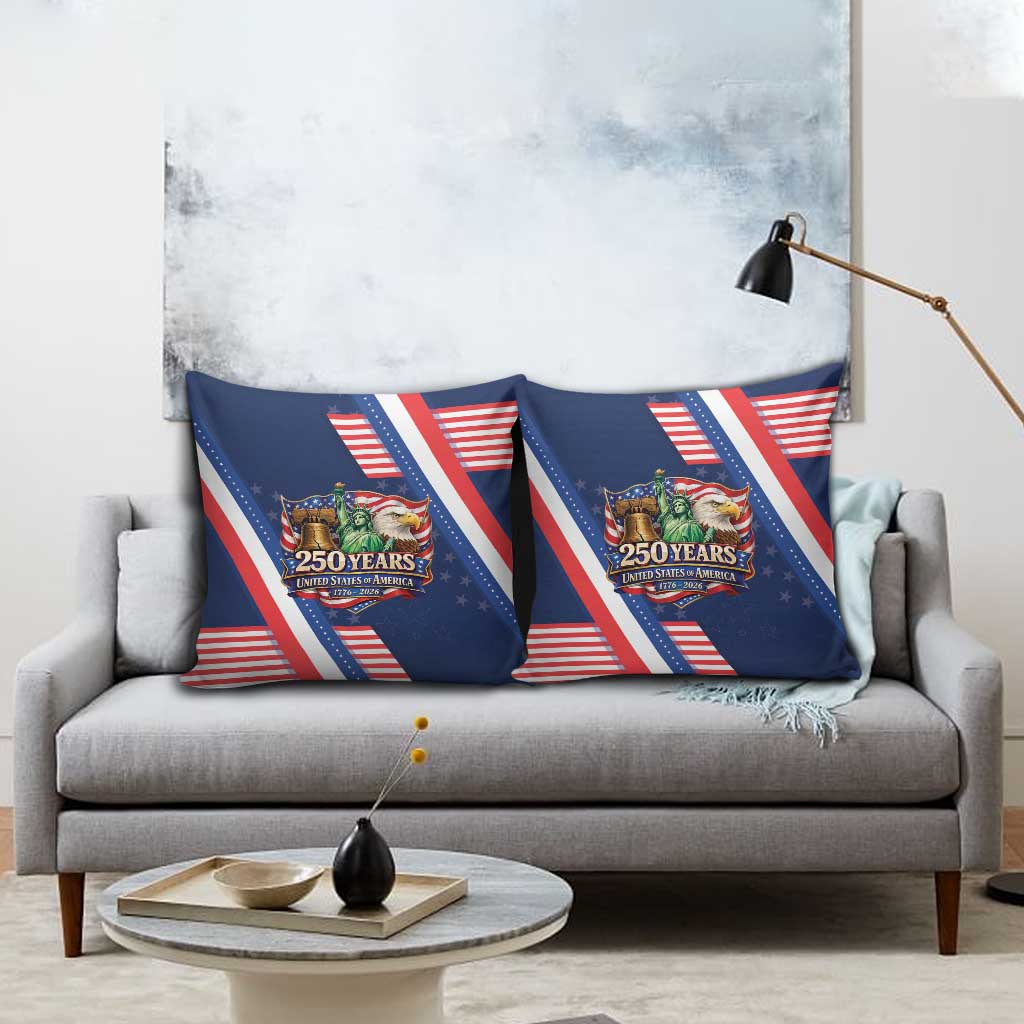 America 250th Anniversary Pillow Cover USA 1776-2026 Patriotic Eagle