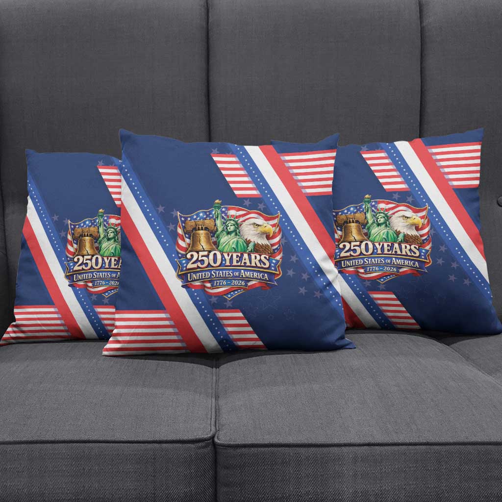 America 250th Anniversary Pillow Cover USA 1776-2026 Patriotic Eagle