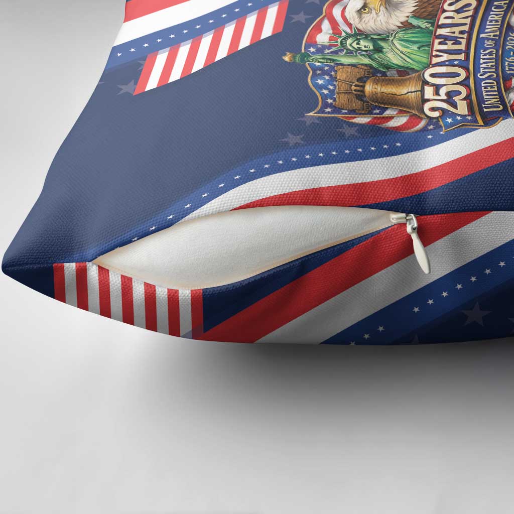 America 250th Anniversary Pillow Cover USA 1776-2026 Patriotic Eagle