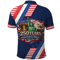 America 250th Anniversary Polo Shirt USA 1776-2026 Patriotic Eagle