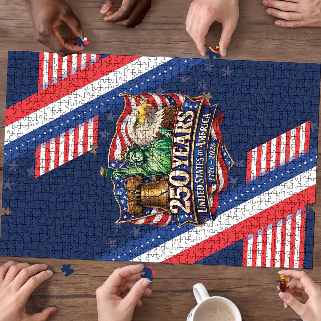 America 250th Anniversary Puzzle USA 1776-2026 Patriotic Eagle