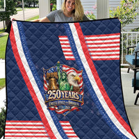 America 250th Anniversary Quilt USA 1776-2026 Patriotic Eagle
