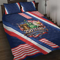 America 250th Anniversary Quilt Bed Set USA 1776-2026 Patriotic Eagle