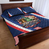 America 250th Anniversary Quilt Bed Set USA 1776-2026 Patriotic Eagle