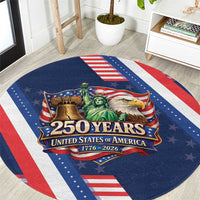 America 250th Anniversary Round Carpet USA 1776-2026 Patriotic Eagle