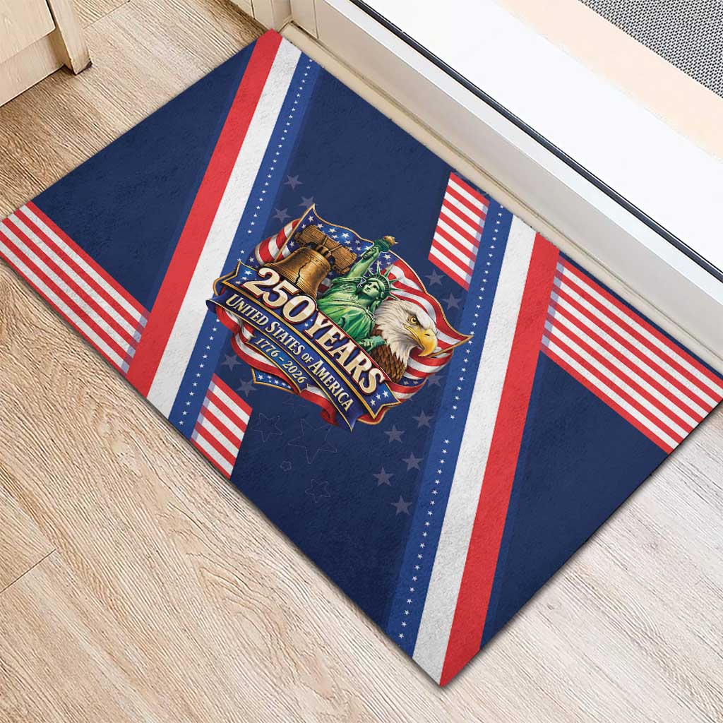 America 250th Anniversary Rubber Doormat USA 1776-2026 Patriotic Eagle