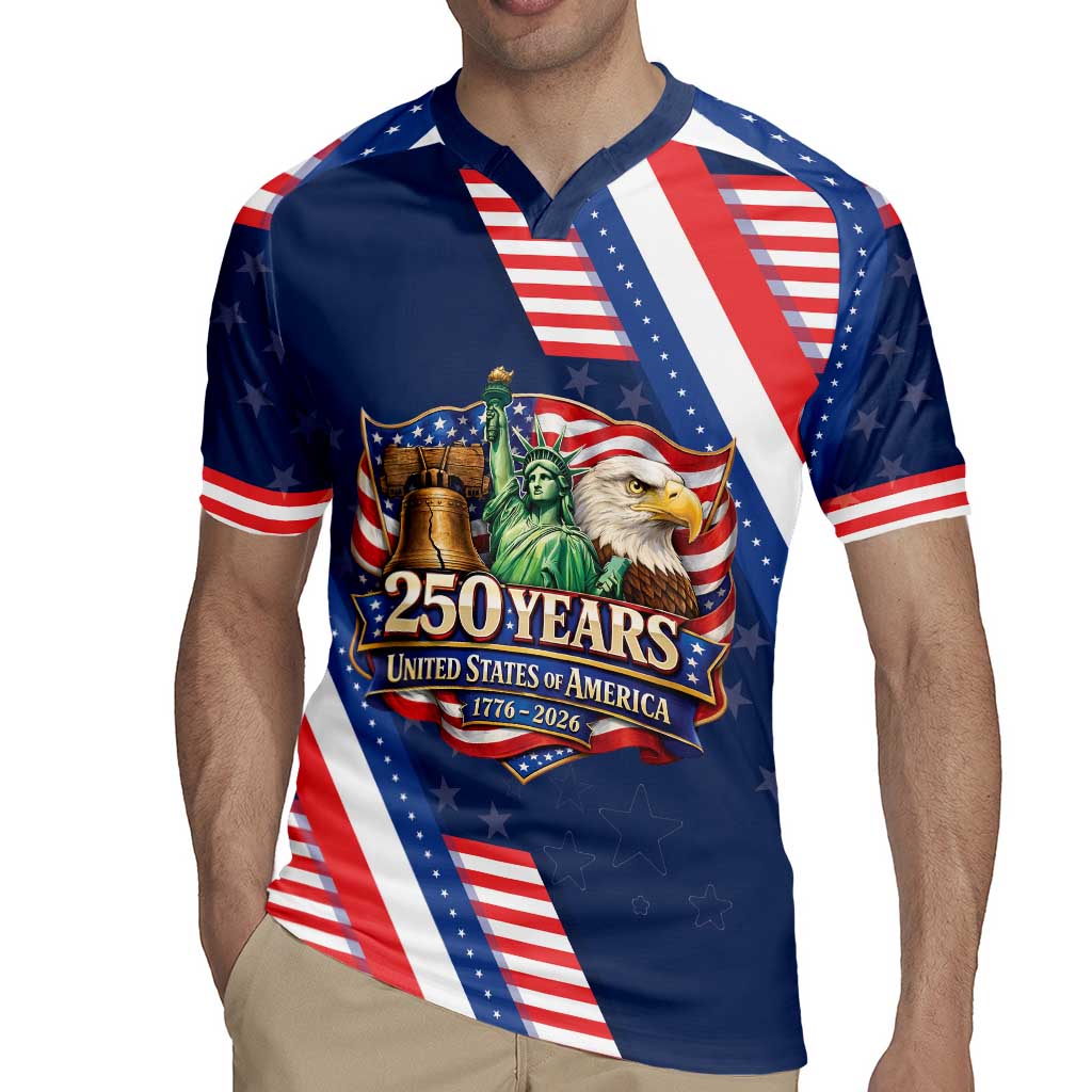 America 250th Anniversary Rugby Jersey USA 1776-2026 Patriotic Eagle