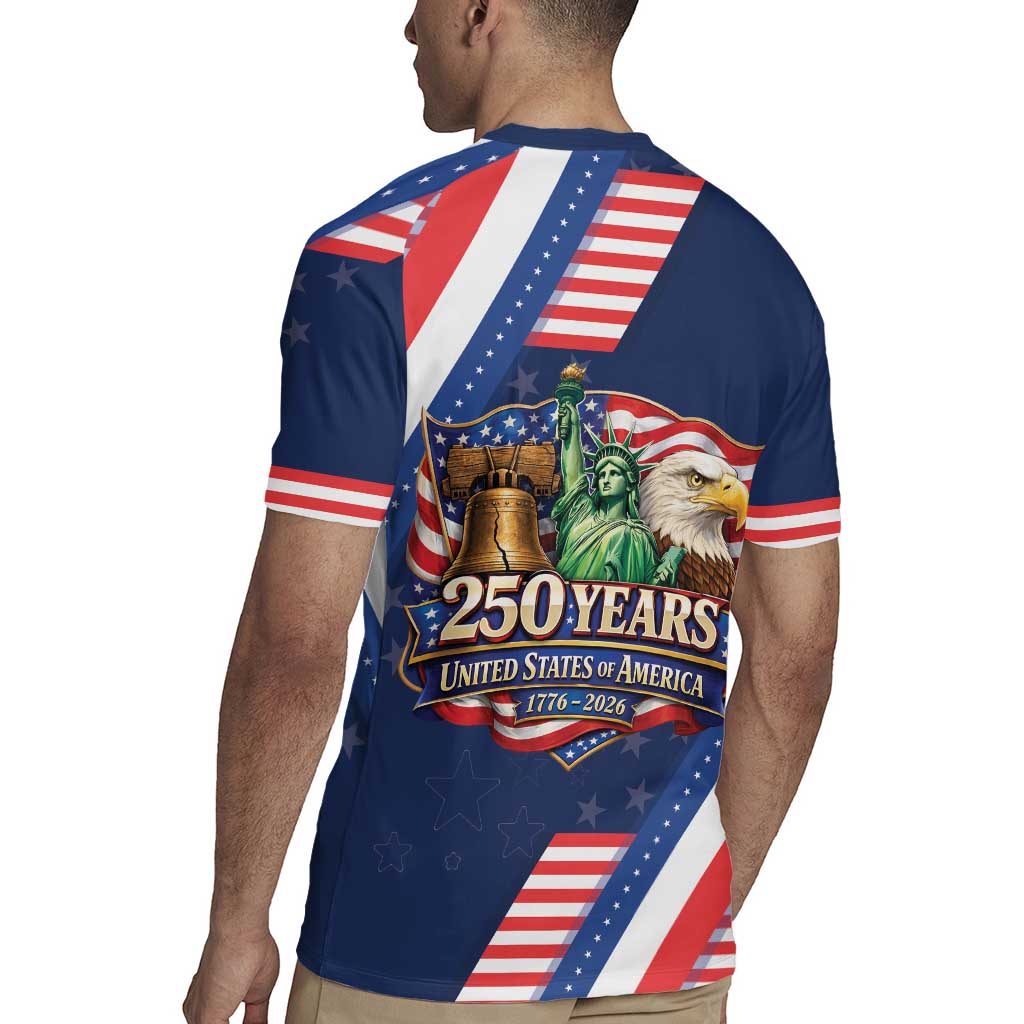 America 250th Anniversary Rugby Jersey USA 1776-2026 Patriotic Eagle
