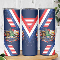 America 250th Anniversary Skinny Tumbler USA 1776-2026 Patriotic Eagle