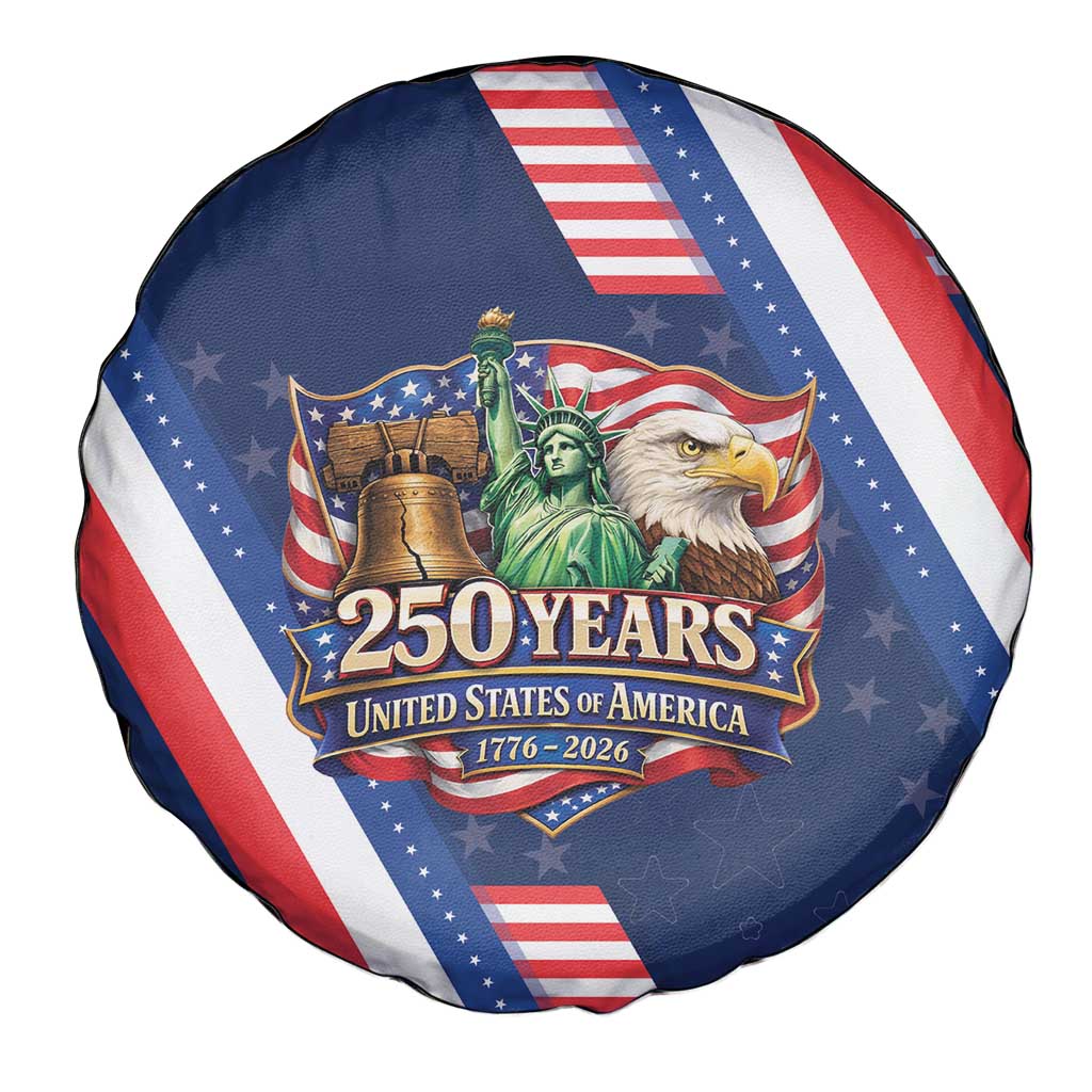 America 250th Anniversary Spare Tire Cover USA 1776-2026 Patriotic Eagle