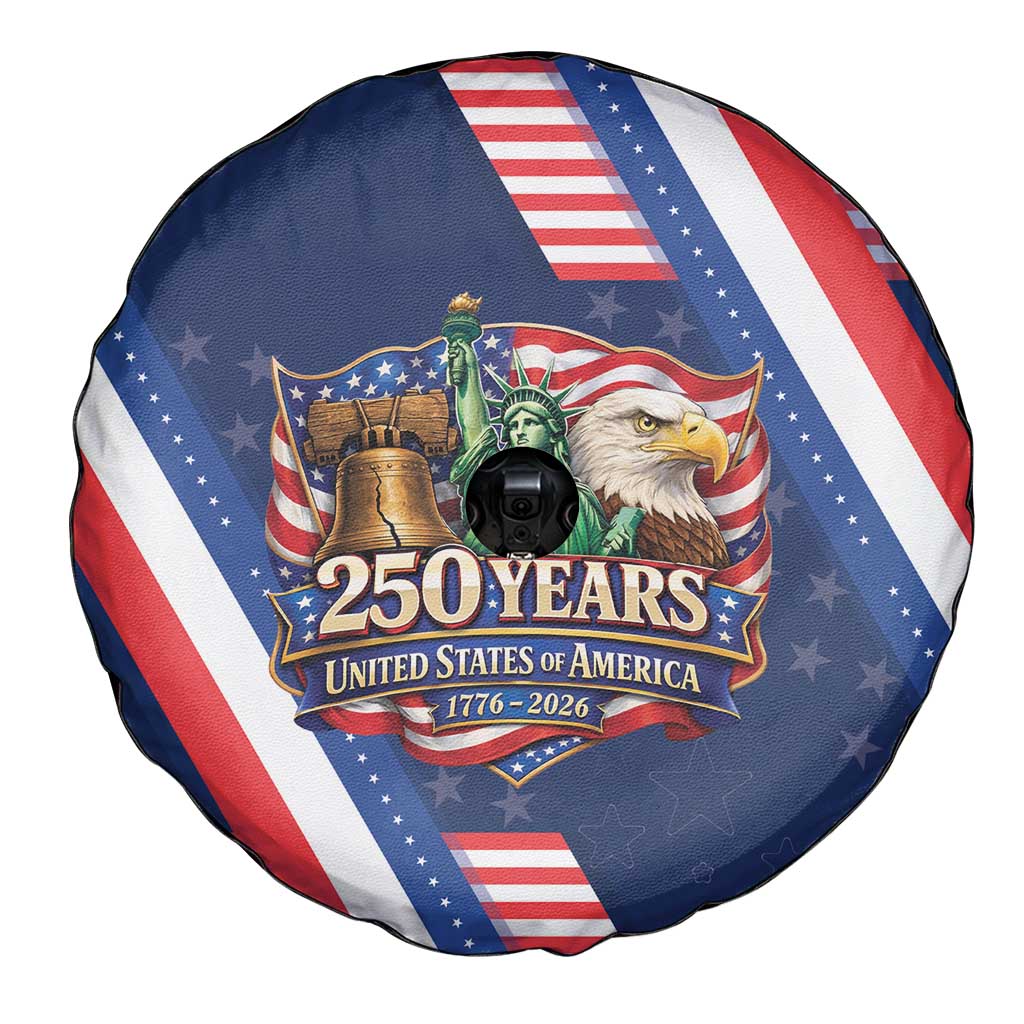 America 250th Anniversary Spare Tire Cover USA 1776-2026 Patriotic Eagle
