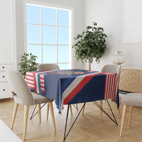 America 250th Anniversary Tablecloth USA 1776-2026 Patriotic Eagle