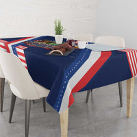 America 250th Anniversary Tablecloth USA 1776-2026 Patriotic Eagle