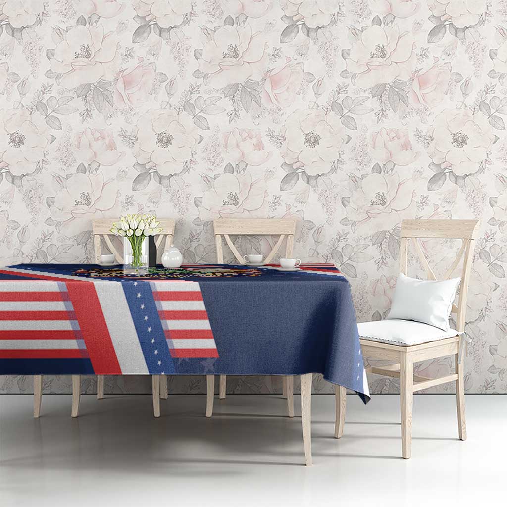 America 250th Anniversary Tablecloth USA 1776-2026 Patriotic Eagle