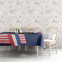 America 250th Anniversary Tablecloth USA 1776-2026 Patriotic Eagle