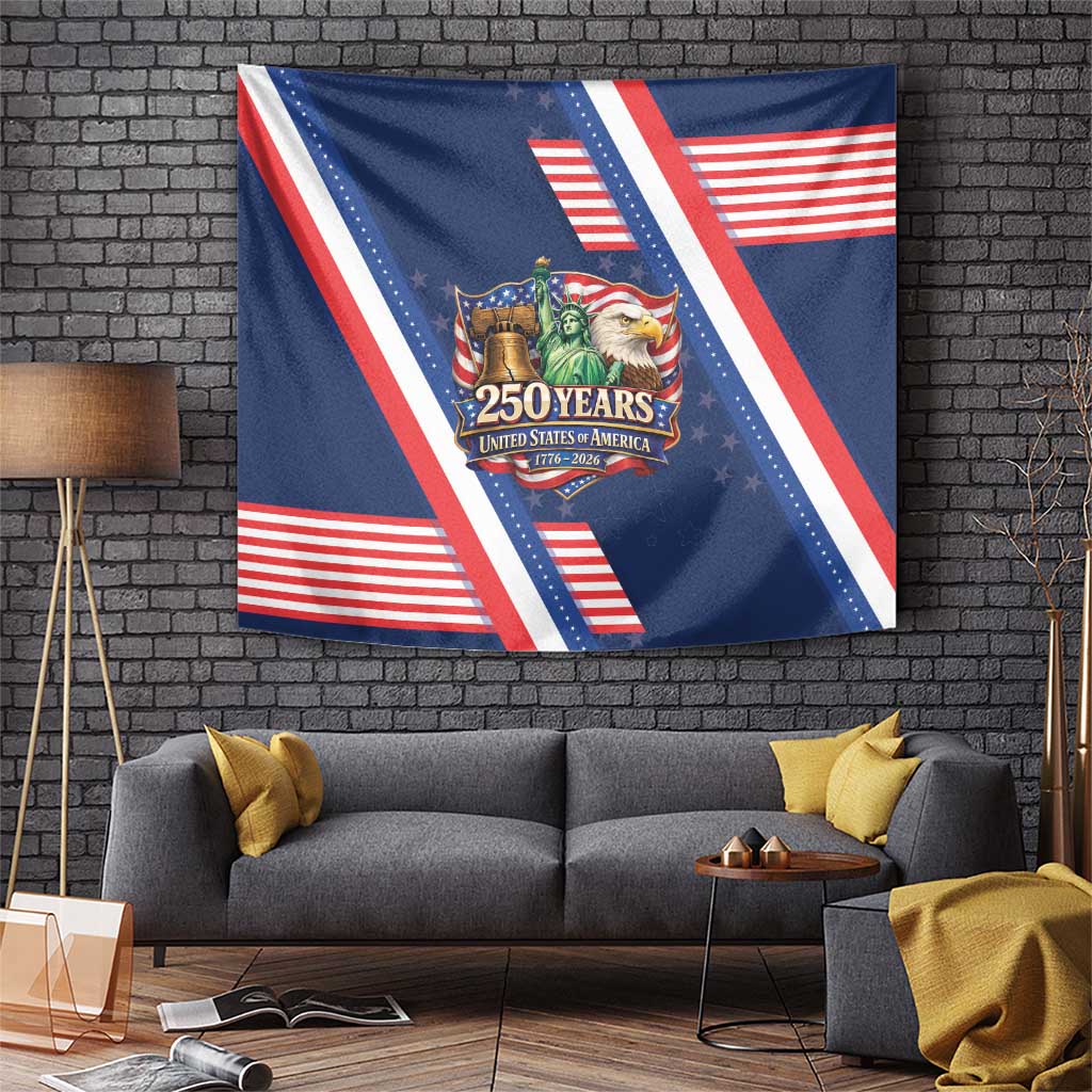 America 250th Anniversary Tapestry USA 1776-2026 Patriotic Eagle