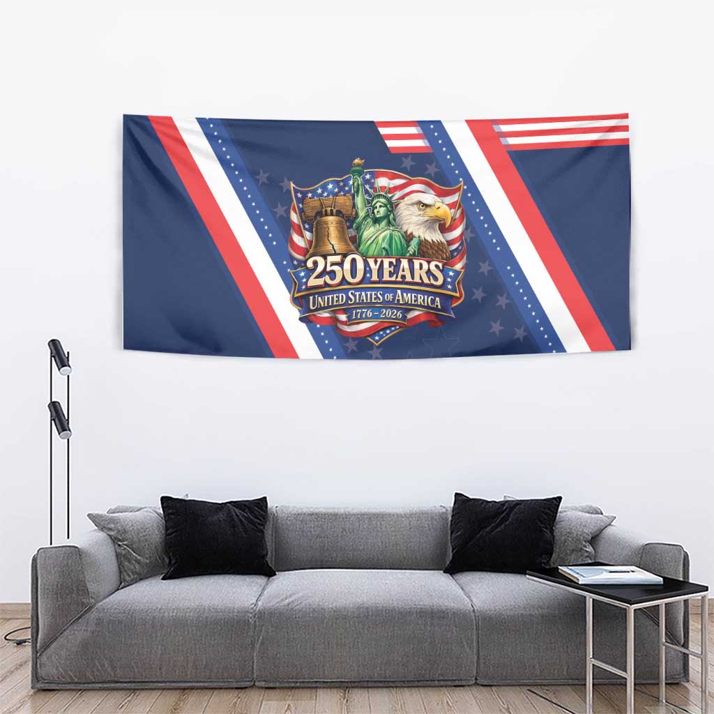 America 250th Anniversary Tapestry USA 1776-2026 Patriotic Eagle