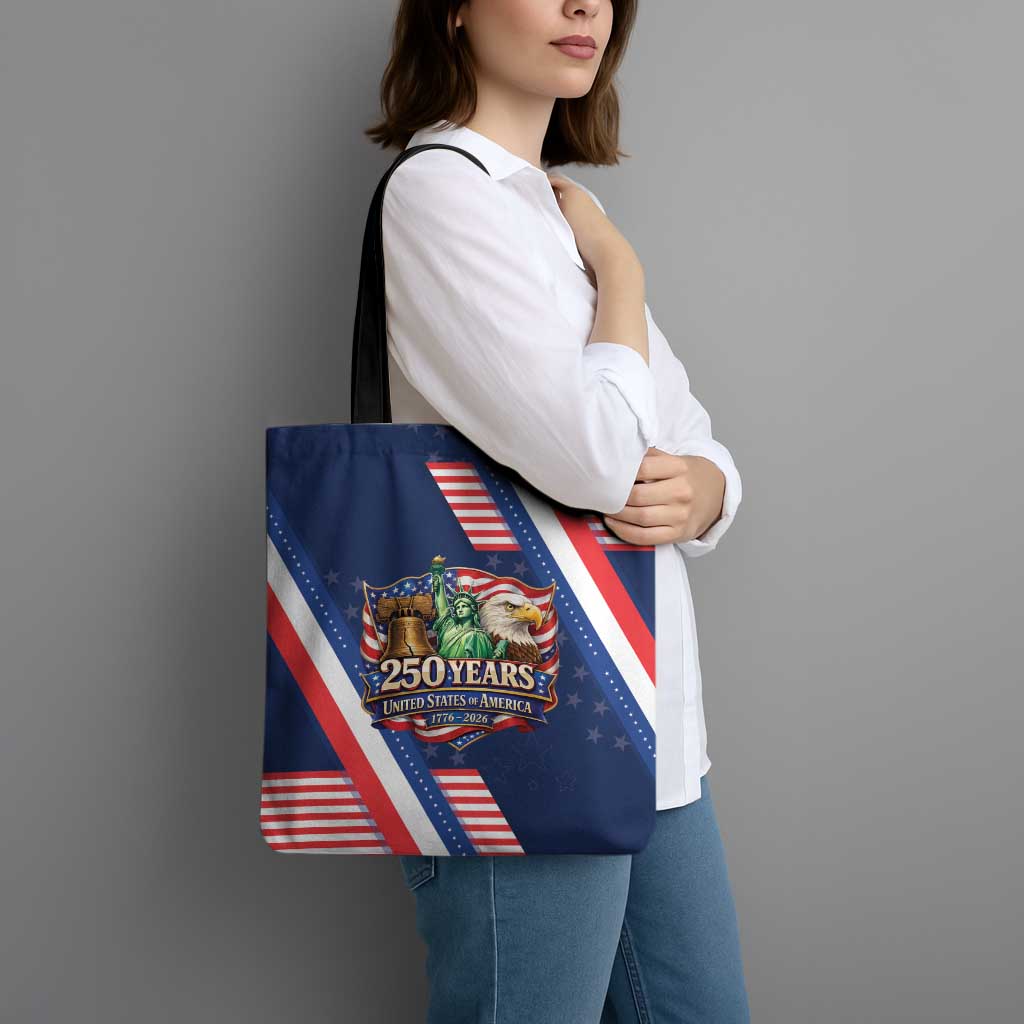 America 250th Anniversary Tote Bag USA 1776-2026 Patriotic Eagle